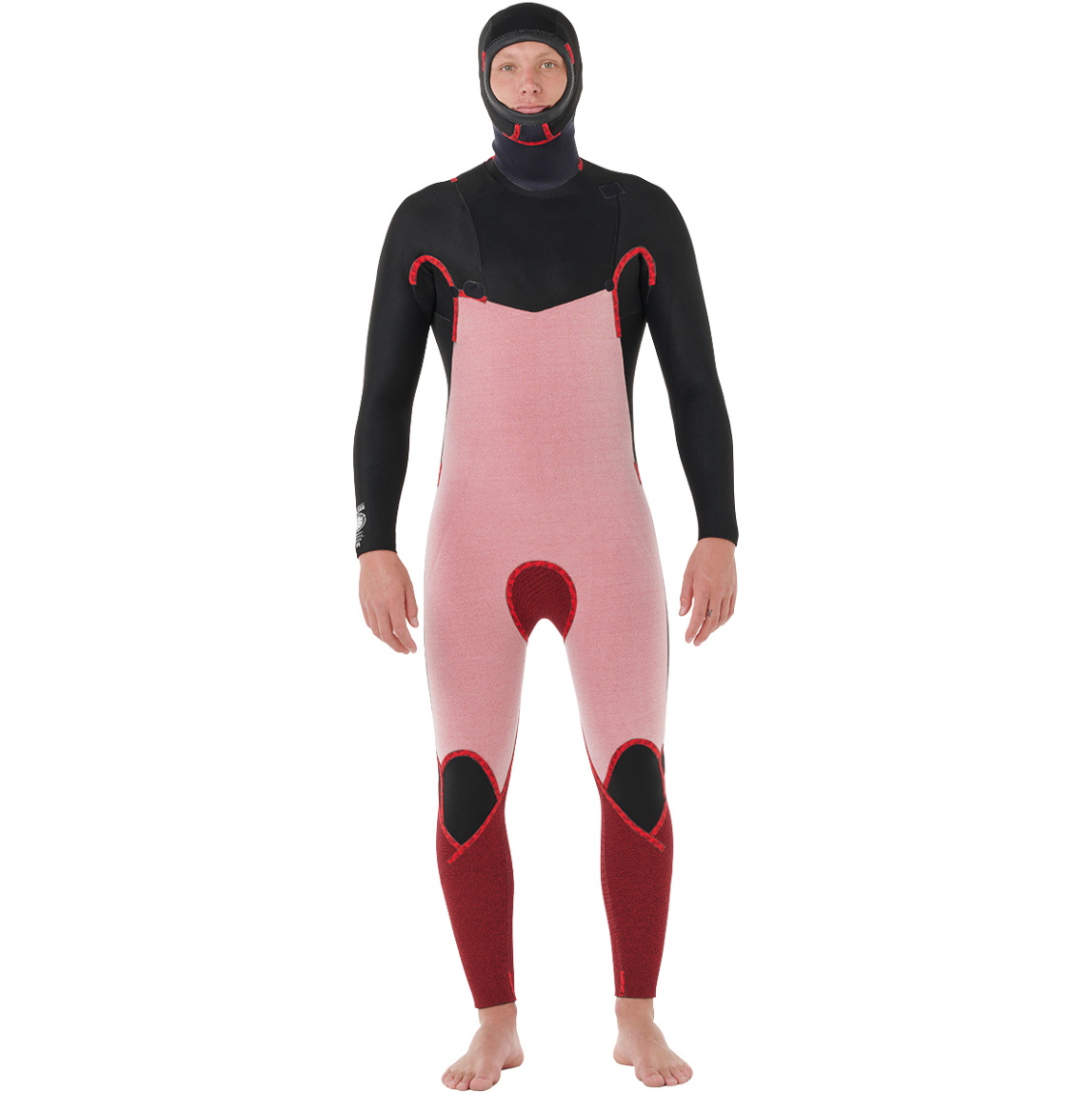 2026 Rip Curl Mens Dawn Patrol 5/4mm Hooded Chest Zip Wetsuit 16OMFS - Black